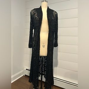 Black Lace Duster NWT made in USA
